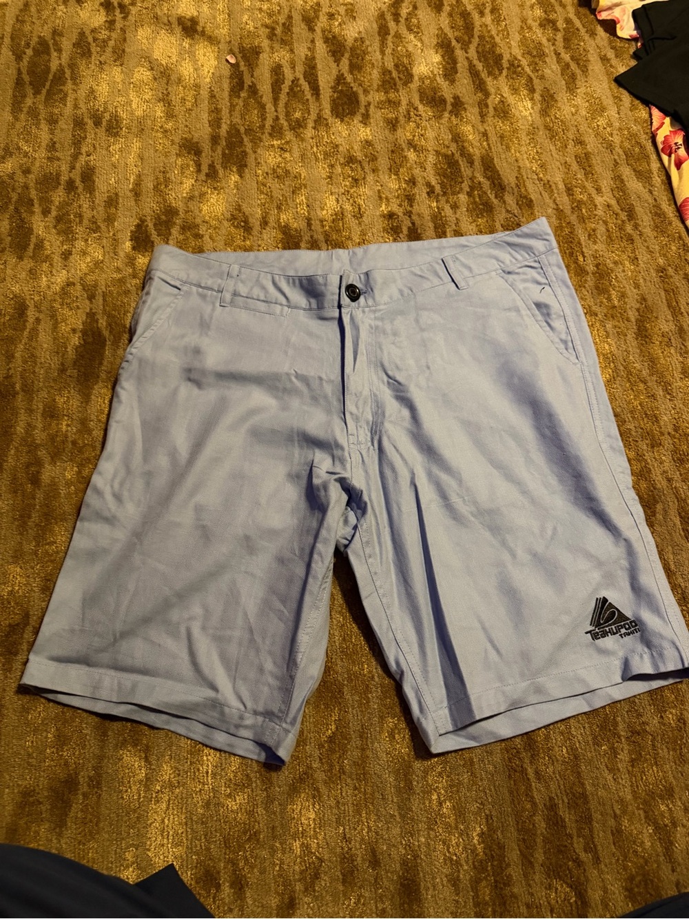 Light Blue Men’s Flat Front Performance Shorts
